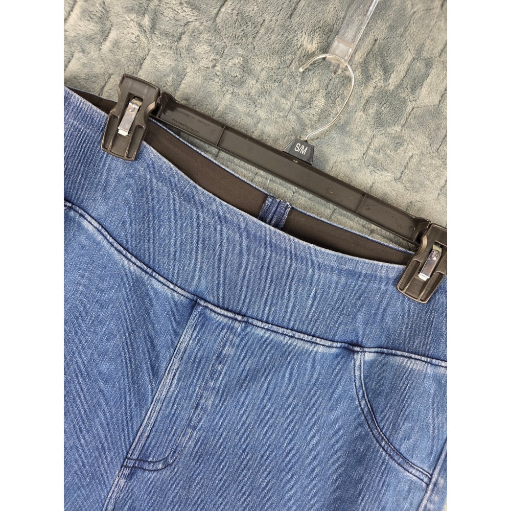 Halara Blue High Waisted Pull On Skinny Jeggings XL Denim Leggings Stretch